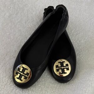 Tory Burch Reva Black Flats